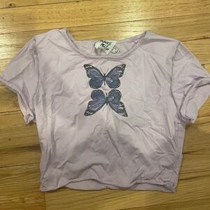 Princess Polly purple butterfly baby tee